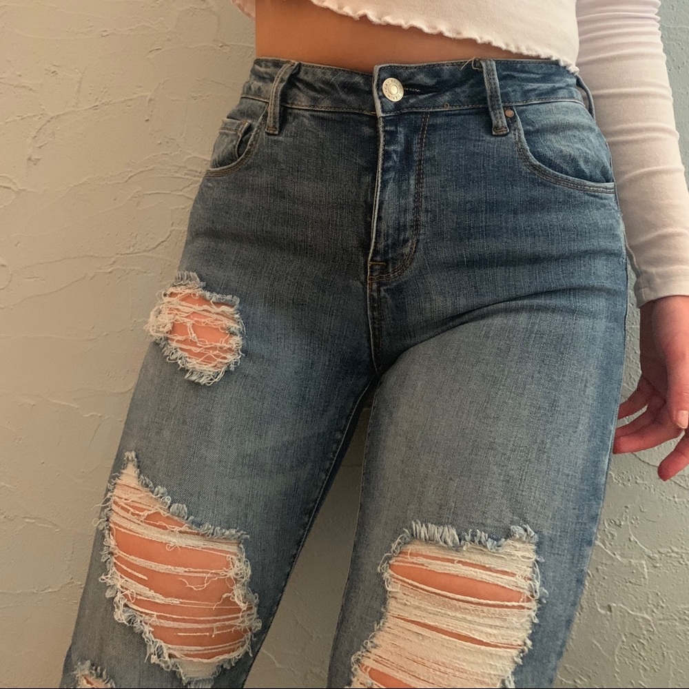 PacSun Distressed High Rise Ankle Jegging